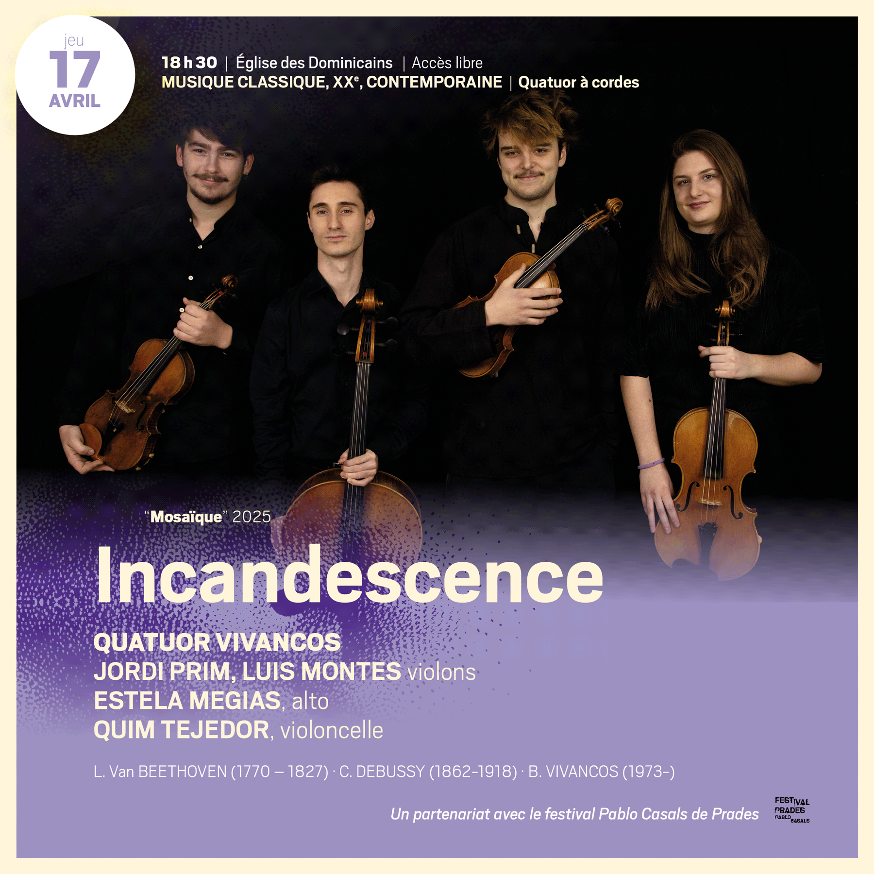  Jeu. 17 avril · Incandescence