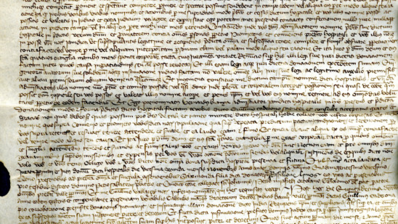 Donation faite par Guillem Caberona de Baixas habitant de Perpignan à l’hôpital des pauvres de Perpignan ADPO 2HDTp27