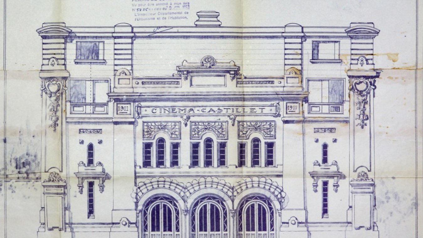 Cinéma Castillet d'Eugène Montès, 1911, 1 boulevard Wilson. AVP 60W119 (11549).