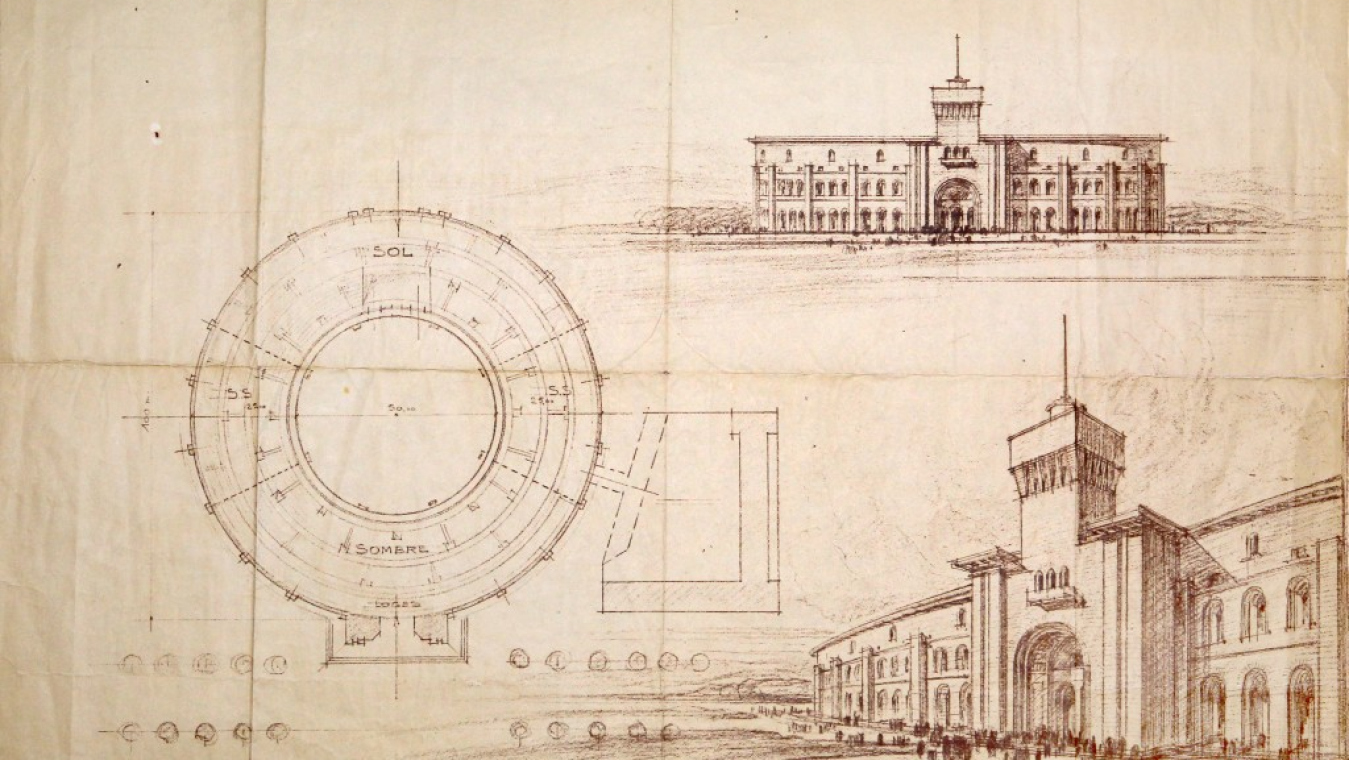Projet d'arènes monumentales de Molinié, Nicod et Boulangé, qui n'a jamais vu le jour : AVP 1Fi 33 et 34.