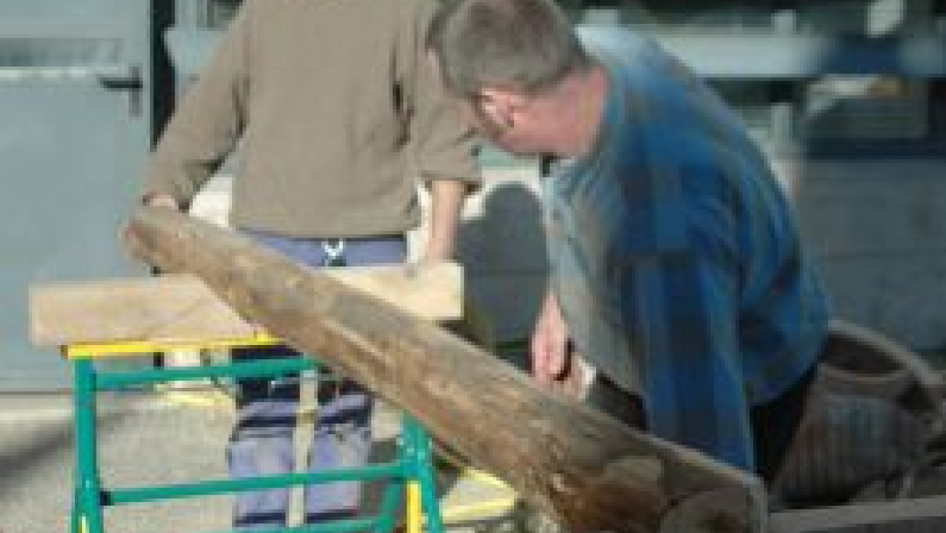 Réalisation de la charpente au sol