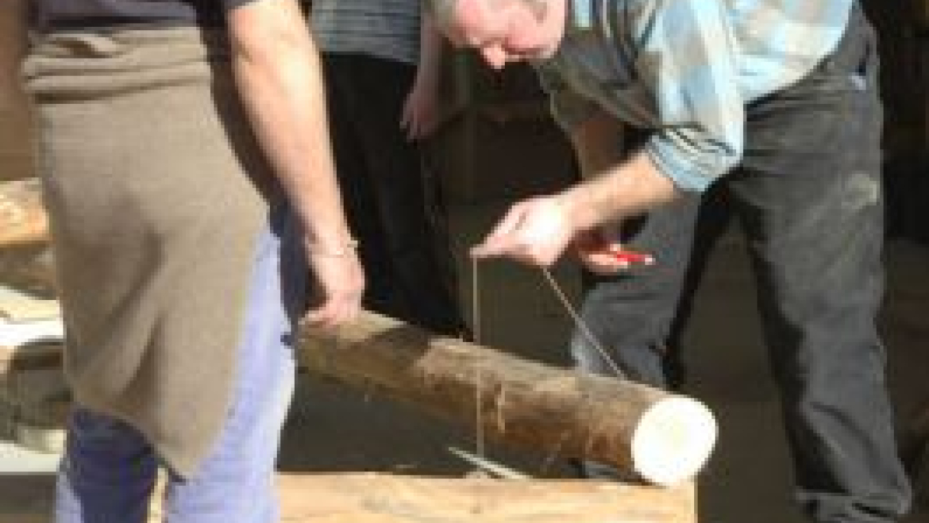 Réalisation de la charpente au sol