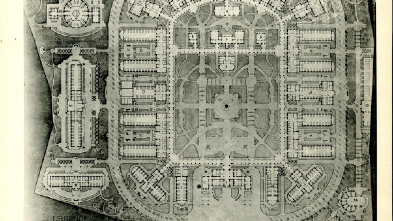 Plan de l’architecte Léon Baille, lauréat du concours, ADPO 1 Fi 721