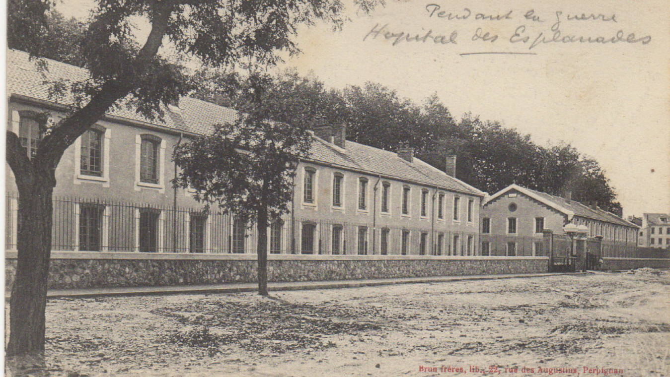 Les casernes Joffre, achevées en 1915, transformées pendant la guerre en Hôpital des Esplanades