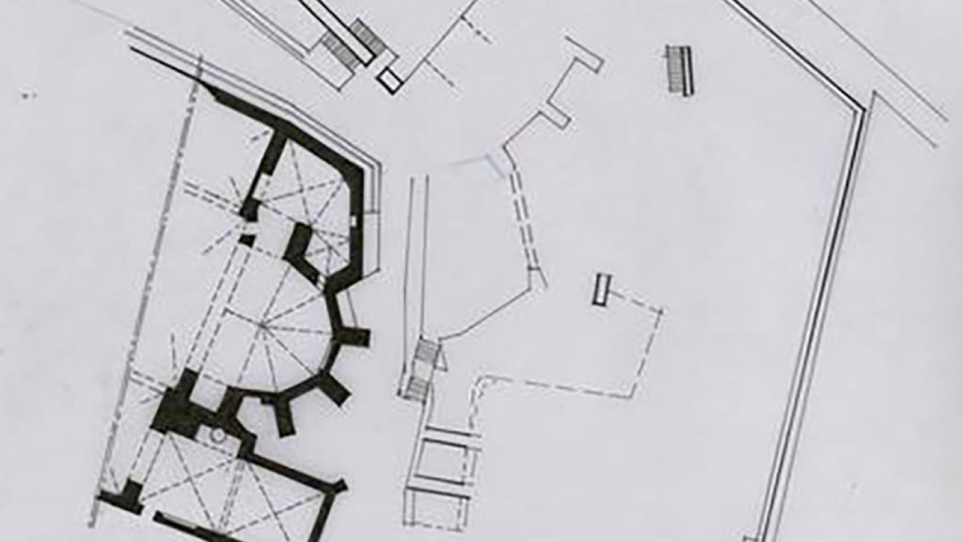 Plan de l’église et des différents vestiges du bastion Saint-Jacques