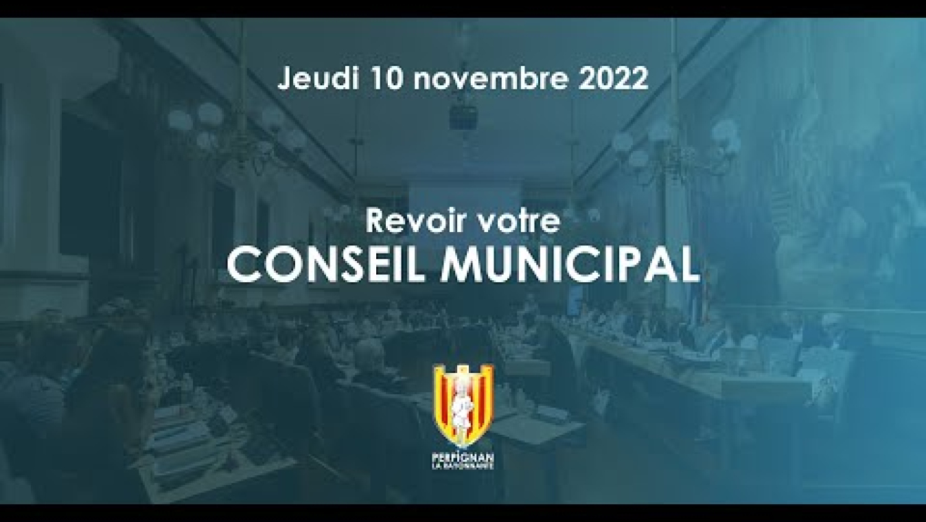 Image d'aperçu de la vidéo "Conseil municipal du 10 novembre 2022".