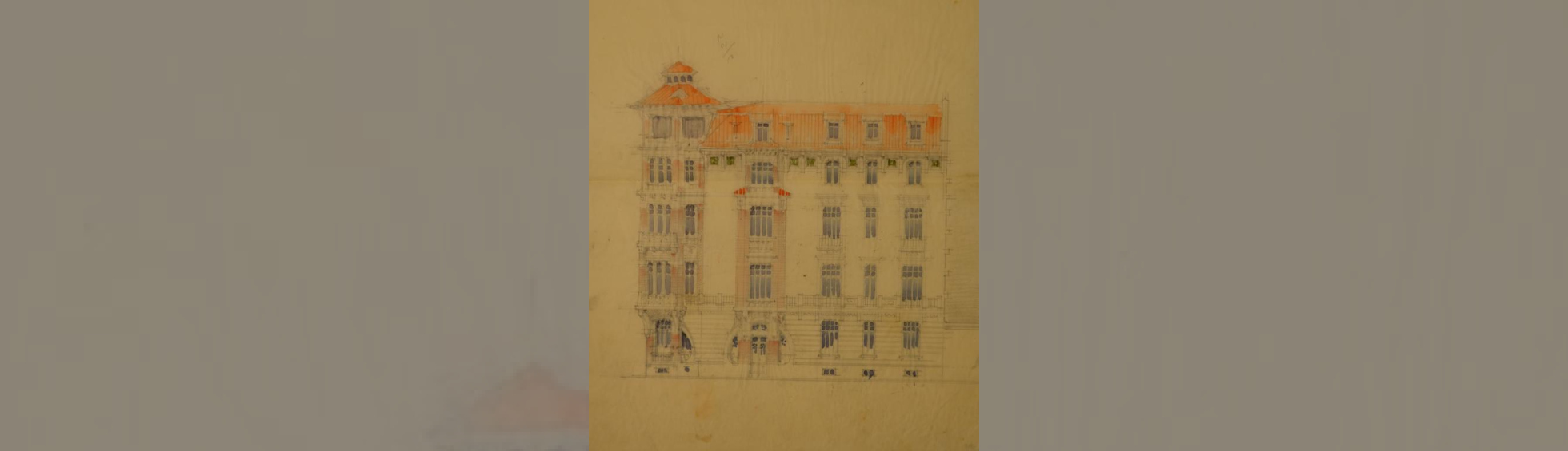 Croquis d'une façade r+5