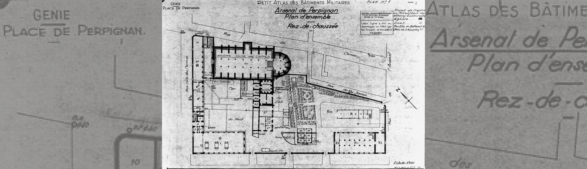 Plan militaire :une aile a été construite devant l'entrée de l'église,ainsi que d'autres batiments dans l'enceinte du couvent