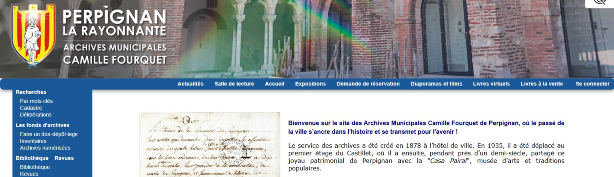 Site des archives municipales