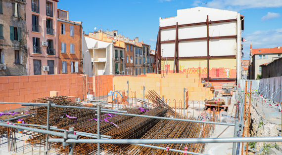 Visite du chantier de l'Ilot Puig