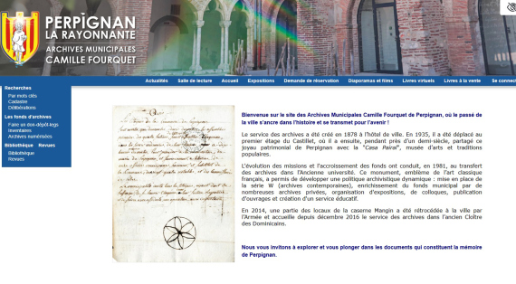 Site des archives municipales